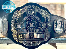 Las Vegas Raiders Super Bowl Football NFL Championship Belt 2mm Brass picture