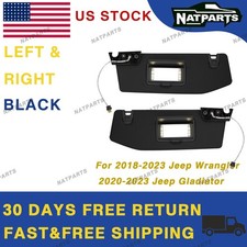 18-23 JeepWrangler20-23 Jeep Gladiator Pair Black Sun Visor W/ Light 6BR80TX7AQ picture