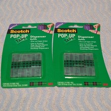 New Scotch Pop Up Tape Refills 3 pads 75 Strips Each 450 Strips Total Lot picture