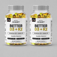 2 pack Organics Ocean Better D3 + K2, Organic Vitamin Supplement, 60-Day Supply picture