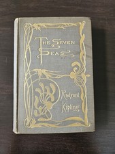 1897 1st ED/2nd PR Rudyard Kipling The Seven Seas Olive Board picture