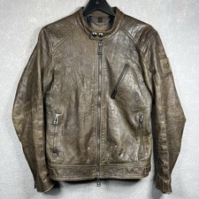 Belstaff K- Racer Kirkham Lamb Leather Jacket Tumbled Brown Beckham Stannard 46 picture