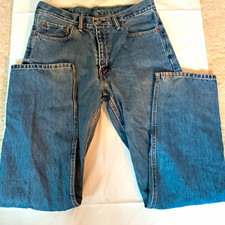 Levi's 500 Series Men's Relaxed Fit Tapered Blue Denim Jeans Mid Rise Sz 33 picture