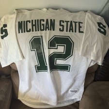 Vintage DeLONG Michigan State Spartans #12 Tony Banks Football Jersey Mens 48 XL picture