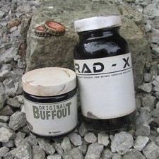 RAD-X & Buffout Chems Glass Jars - Gaming Prop Fan Made - Game Collectible picture