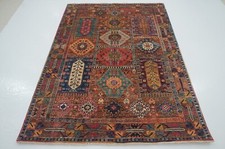 5 x 7 ft Brown Afghan Hand Knotted Veg dyes Wool Tribal Area Rug picture