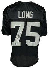 Oakland Raiders Howie Long Autographed Pro Style Black Jersey BECKETT Authent... picture