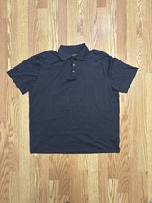 Ermenegildo Zegna Men's Navy Blue Short Sleeve Polo Shirt Size L picture