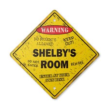 Shelby's Room Vintage Crossing Sign Xing Plastic Rustic kids bedroom children's picture