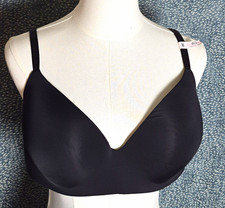 Victoria's Secret T-Shirt Bra 40D Lightly Lined Wireless Black Adjustable Straps picture