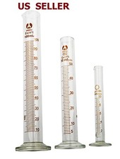 Scientific Glass Graduated Cylinder measuring cylinder  10ml 50ml 100ml picture