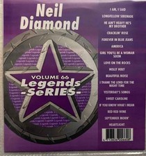 LEGENDS KARAOKE CDG NEIL DIAMOND #66 OLDIES 17 SONGS CD+G MUSIC 1960S cd+g pop  picture