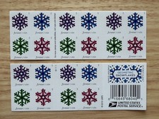2015USA Geometric Snowflakes Forever Stamps - Booklet of 20 (MNH) Scott#5034b picture