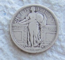 1917-S Type 1 25C Standing Liberty Quarter Rare Key Date Scratched Cleaned picture