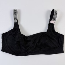 Victoria's Secret Very Sexy Shine Strap Floral Lace Scoop Bralette Black L NWT picture