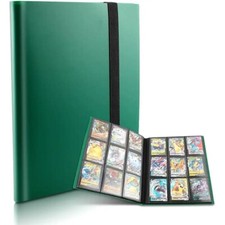 360 Card Pocket Binder with Elastic 9 Pocket Trading Cards Album Folder, Green picture
