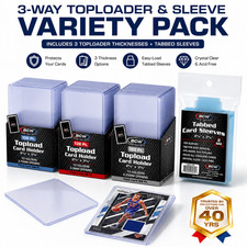 BCW Thick Card Toploader Variety Pack 108PT 138PT 168PT Mixed Thickness Bundle picture