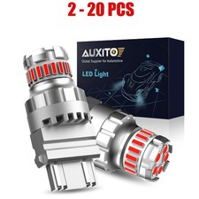 2-20 AUXITO LED 3157 3156 3056 Red Brake Tail Parking Light Bulb Flashing Canbus picture