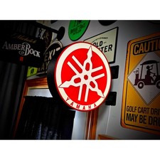 VINTAGE YAMAHA 9 Inch Light Box LED Sign 3D Printed Wall Decor Man Cave Garage picture