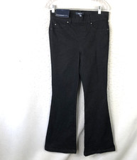 Spanx Jeans Womens M Black High Rise Flare Stretch Shaping Clean Black Denim picture