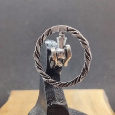 Georg Jensen Denmark Sterling Silver Twisted Rope Keyring pendant picture