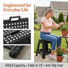 18 Inch Folding Step Stool Max load 400 lbs Chair , Plastic Stools for Adults picture