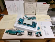 Danbury Mint 1955 Chevrolet Bel Air Nomad Wagon-Turquoise-Paperwork/Brochure-WOW picture
