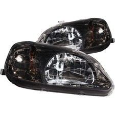 ANZO for 1999-2000 Honda Civic Crystal Headlights Gun-Metal Gray picture