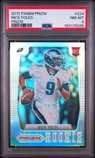 2012 Panini Prizm Silver Prizm Rookie Nick Foles PSA 8 RC Eagles Rare Low Pop picture