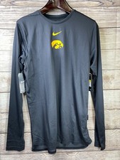 NEW Nike IOWA HAWKEYES Mens ON FIELD Long Sleeve Dri-Fit Shirt Iowa Football picture