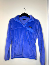 Patagonia Women’s M Purple Lightweight Fleece Collared Snap Pullover Sweater picture