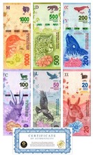 Argentina 20 50 100 200 500 1000 Pesos 6 Pcs SET NEW, 2016-2019 Banknote ND UNC picture