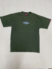 Vintage Quiksilver Boys XL Mens S Olive Green Oval Logo Graphic Surf T-Shirt Y2K picture