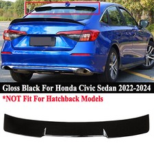 For Honda Civic Sedan 2022-2026 Rear Window Spoiler Top Roof Wing Glossy Black picture