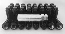 32pc GORILLA BLACK Spline LUG NUT Kit 14x2.0 for 1999-2002 F250 Aftermarket Rims picture