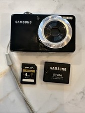 Samsung TL205 12.2 MP Digital Camera Black 4GB SD Card Battery Tested Works picture
