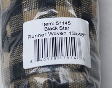 VHC Brands The Black Star Table Runner MK1 Primitive Black/Tan L 13 X W 48 picture
