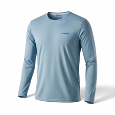 Patagonia Capilene Cool Daily Men's Long Sleeve Crew Neck T-Shirt Blue L picture