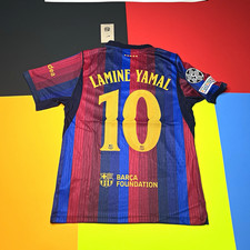 Nike FC Barcelona Blue/Red Soccer Jersey Lamine Yamal #10 Men's Size s picture