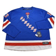 Fanatics New York Rangers Alexis Lafreniere 13 NHL Jersey Blue Mens 4XL 6118 picture