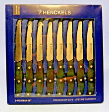 Henckels Definition 4.5in Blade Stainless Steel Steak Knife Set of 8 NEW picture
