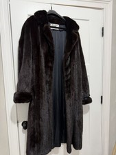 Kirschner Furs Women’s fur chocolate brown Long XL Elegant, VIntage picture