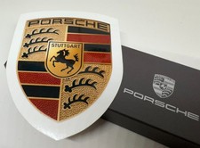 OEM Porsche Crest Sticker Logo Emblem Badge Bonnet WAP0130050MCST Genuine Black picture