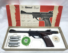 Vtg 1960s Hammerli Single Mod D Cal 4.5/ .177 CO2 Single Shot Air Pistol w/ Box picture