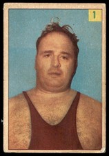 Frank Valois 1955-56 Parkhurst #1 Wrestling Card picture