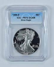 1988-S American Silver Eagle PR70 DCAM ICG picture