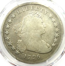 1796 Draped Bust Silver Dollar $1 Small Eagle Coin - Certified PCGS VG Detail picture