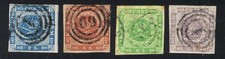 DENMARK -- SCOTT #3 THROUGH #6 - FROM THE 2 SK THROUGH THE 16SK - ISSUE OF *1854 picture