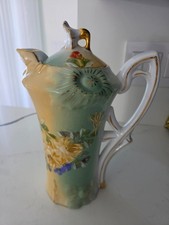 Beautiful Antique porcelain chocolate 17 pc Svc set Limoges, early Edwardian era picture