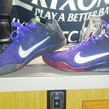 Nike Kobe 11 822675-510 Men's Low Top Lace Up Athletic Sneakers Purple/Black picture